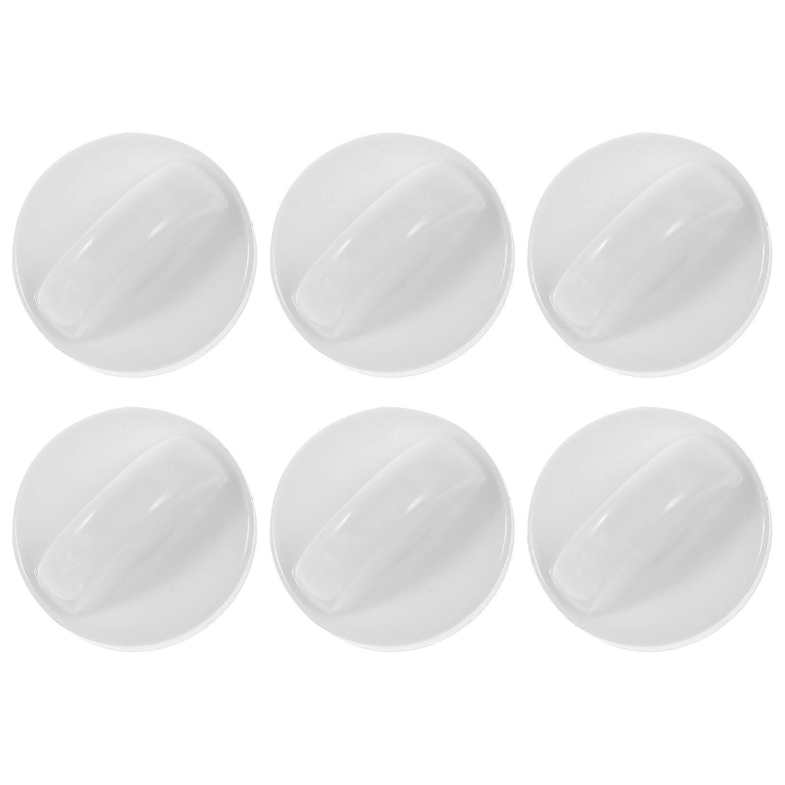 Range Replacement Knob Electric Fan Control Knob Timer Control Speed Adjustment White 3.10X3.10X2.50CM 6Pcs