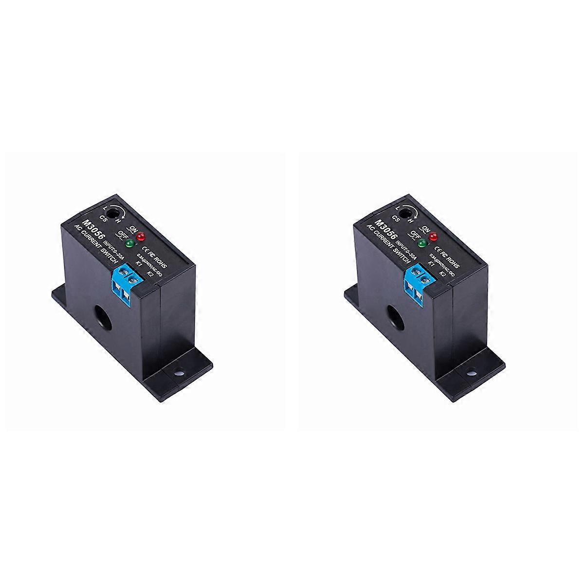 2X Current Sensing Switch Induction Relay AC Linkage Device Plc Signal over Limit Closed AC 0.2-30A