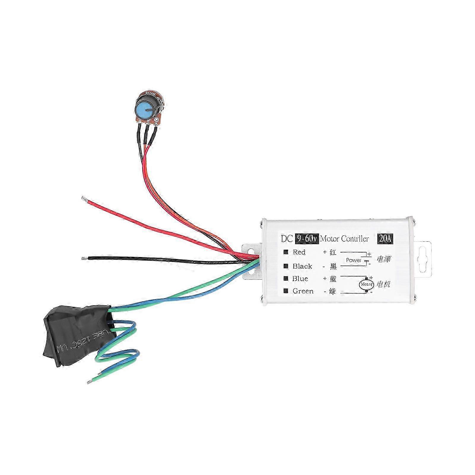 Motor Governor Infinitely Forward Reverse Switch PWM DC Motor Speed Controller DC9?60V 20A