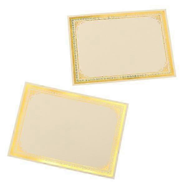 卒業式オフィススクール用の30個の賞状紙ブランクA4用紙卒業証書証明書用紙(250g金箔)