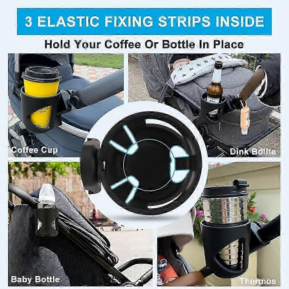 Stroller Cup Holder with Hooks - Universal Bottle Organizer