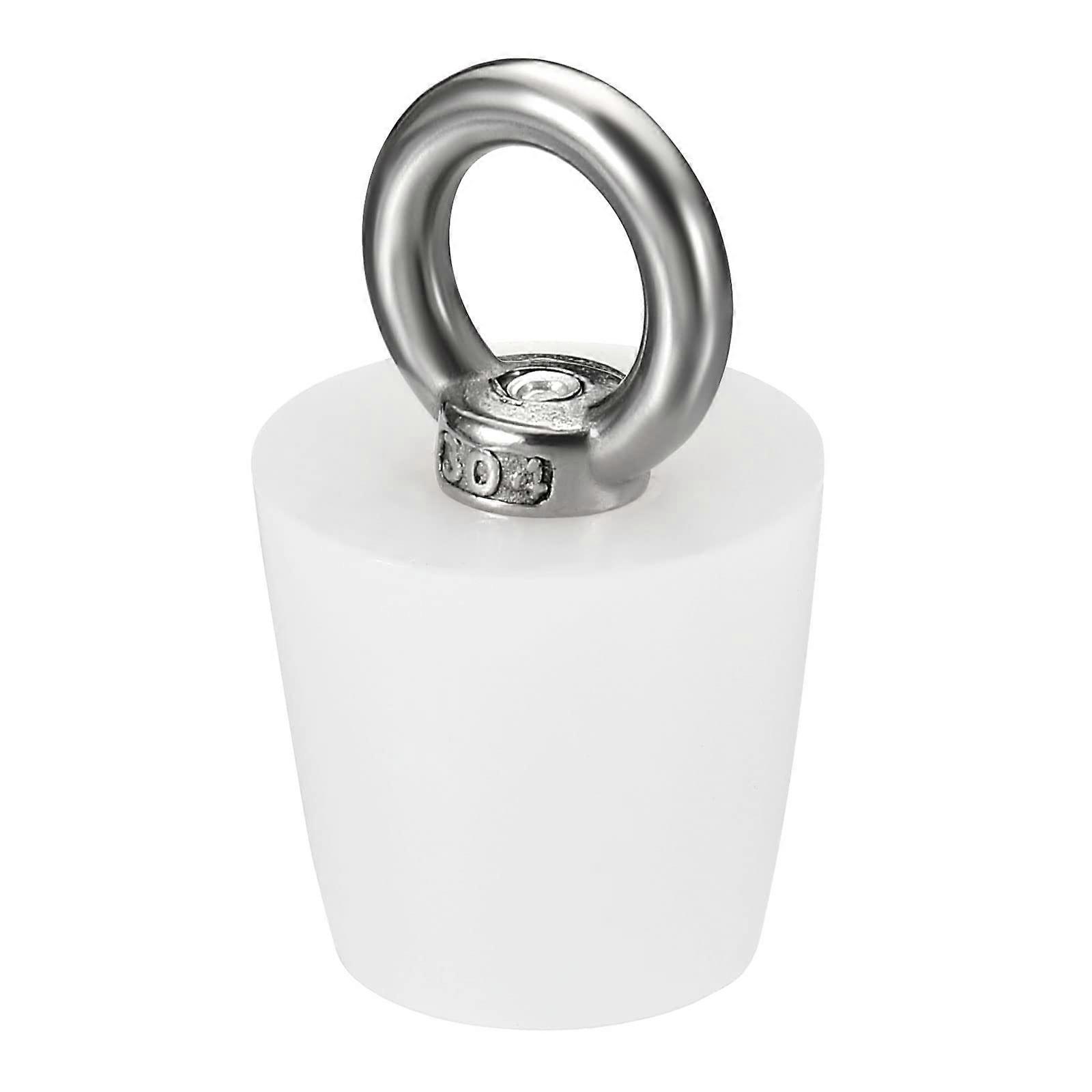 Tapered Plug Silicone Rubber Stopper 21-24mm White 2 Pcs