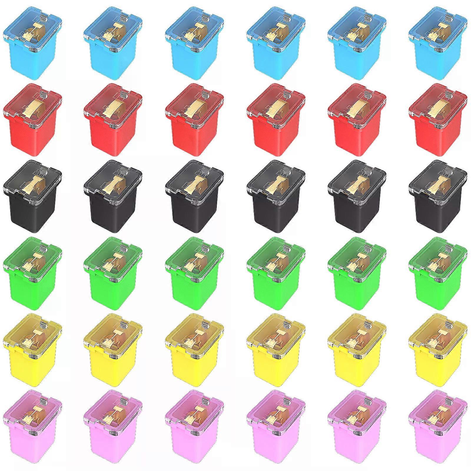 36 pcs J Case Fuse Assortment Kit Vehicle Low Profile Box Shaped Micro Cartridge Fuses