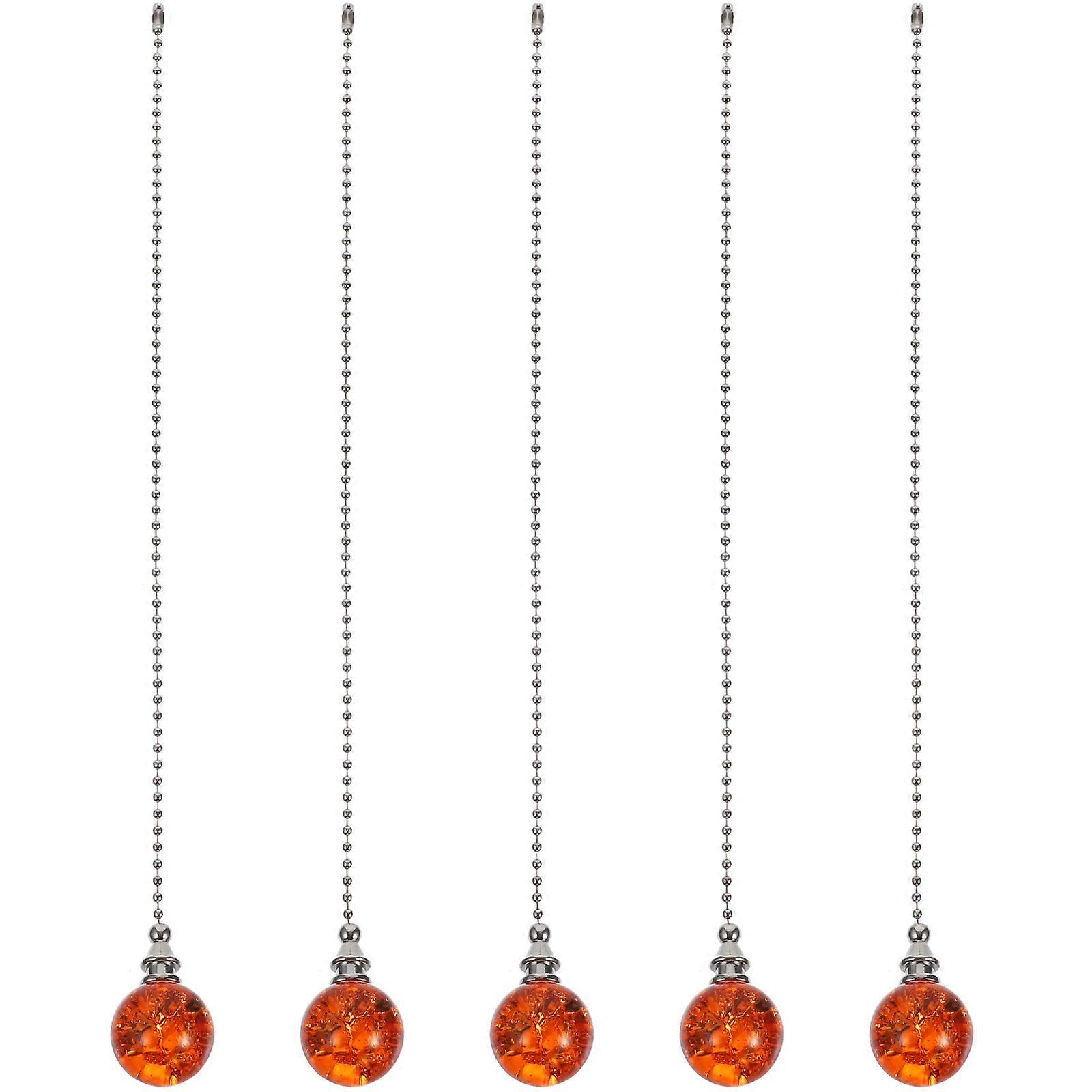 Ceiling Fan Pull Chain Crack Ball Extension Lamp Pulling Chain Decoration 5Pcs