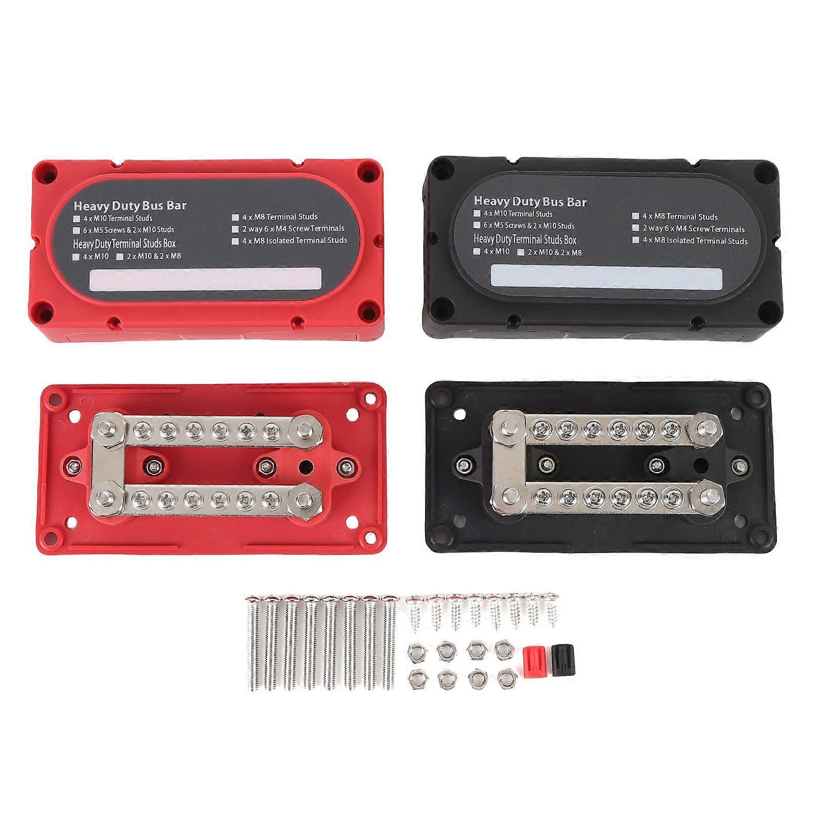 300A Marine Bus Bar Power Distribution Block Module Design with M6 Terminal Stud for Automotive Truck RV Boat Yacht Truck MK37912