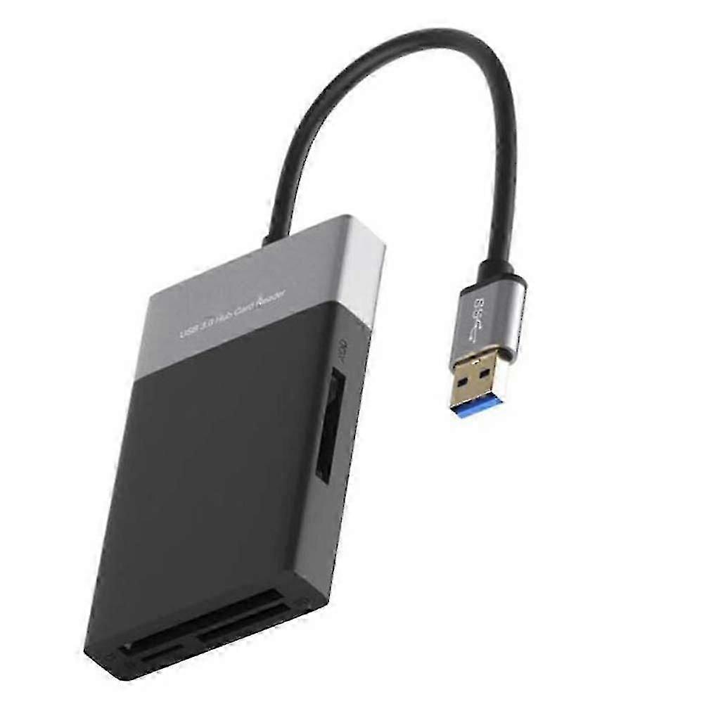 6 in1 2 Ports USB 3.0 Cable Hub/Micro-SD/TF/CF/XQD Memory Card Reader Adapter