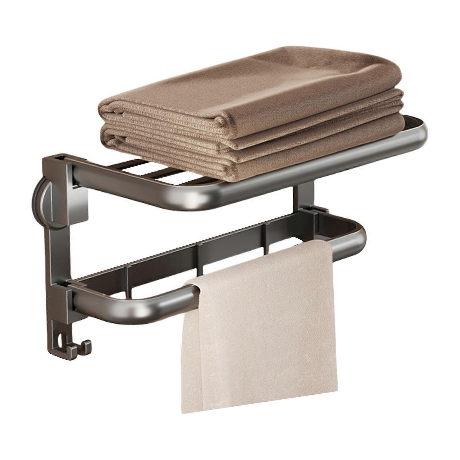 Space Saving Suction Cup Towel Rack for Small Bathrooms Strong Adhesive Easy Installion Without Drilling Required