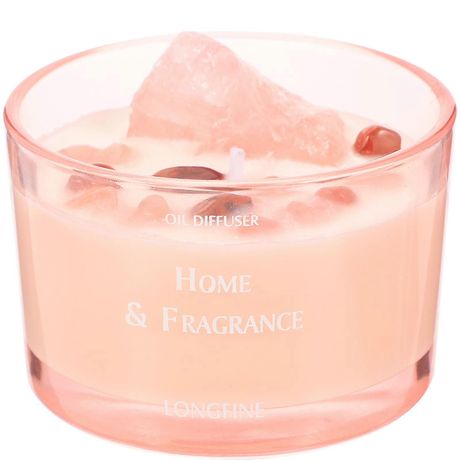 Desktop Candles Aromatherapy Candle Wax Scented Candle Decorative Indoor Decor Pink 7.5X7.5cm Fragrance Diffusion 1Pack