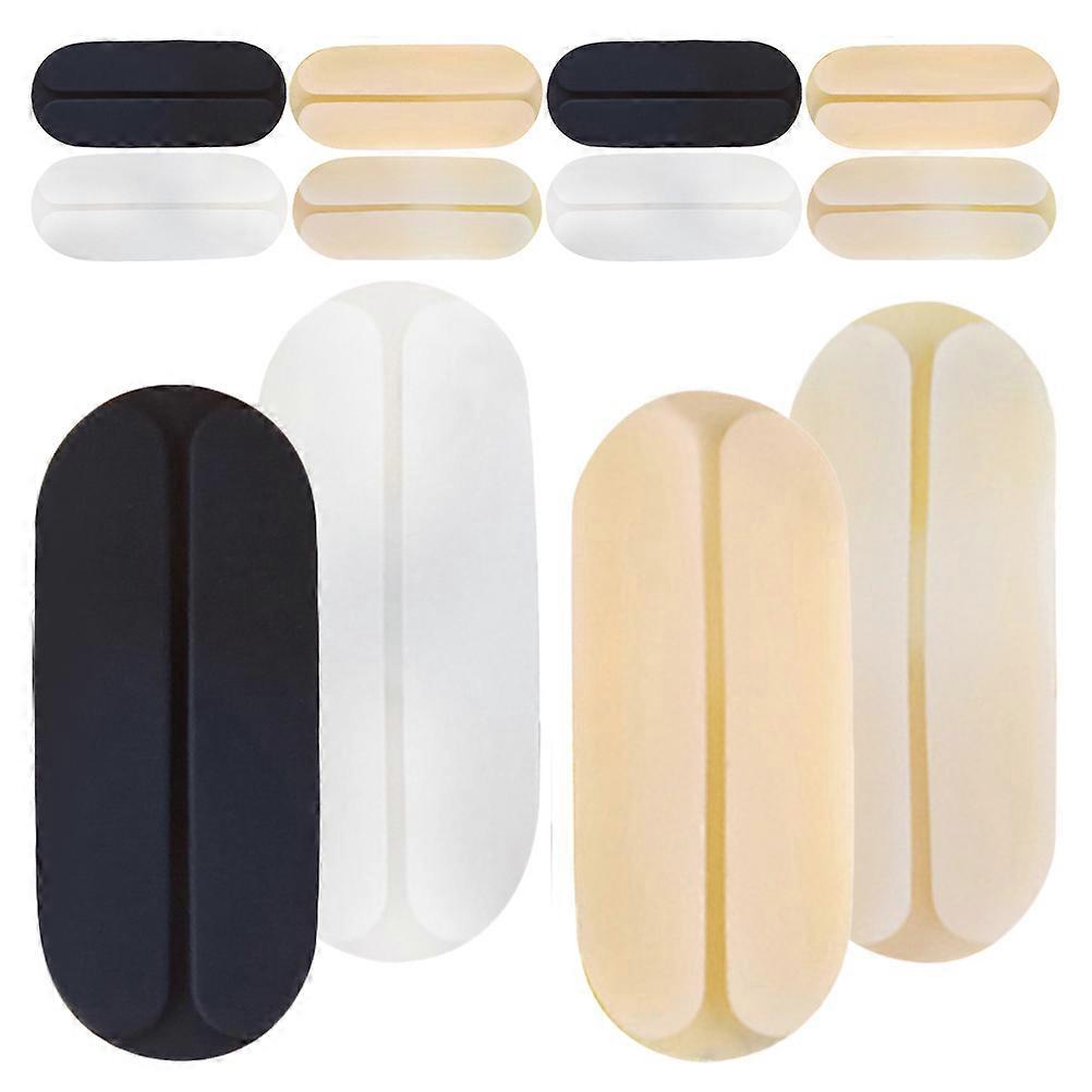Reusable Mini Silicone Bra Shoulder Pads for Women Non-Slip Comfortable Invisible Underwear Strap Replacement Pads White 12Pcs