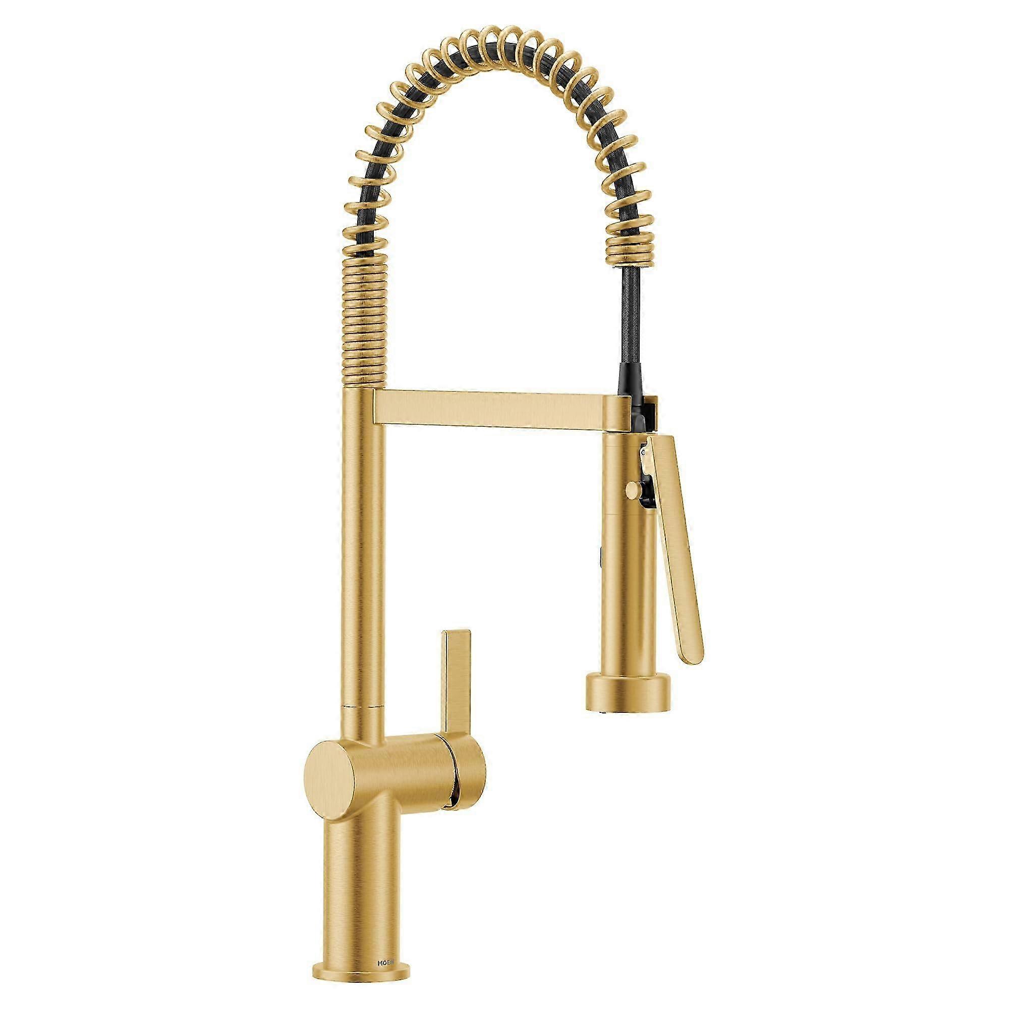 Brushed Gold Front Ring Spring Kitchen Tap with Powerboost Pro, suitable for certain brands, Model 7822bg