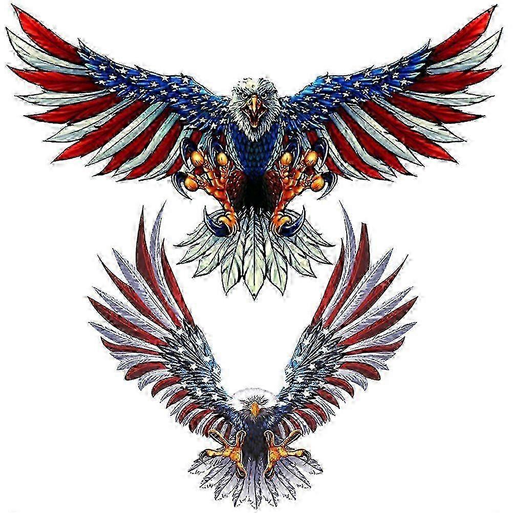 2pcs Reflective Window Stickers Decorative Eagle Decals