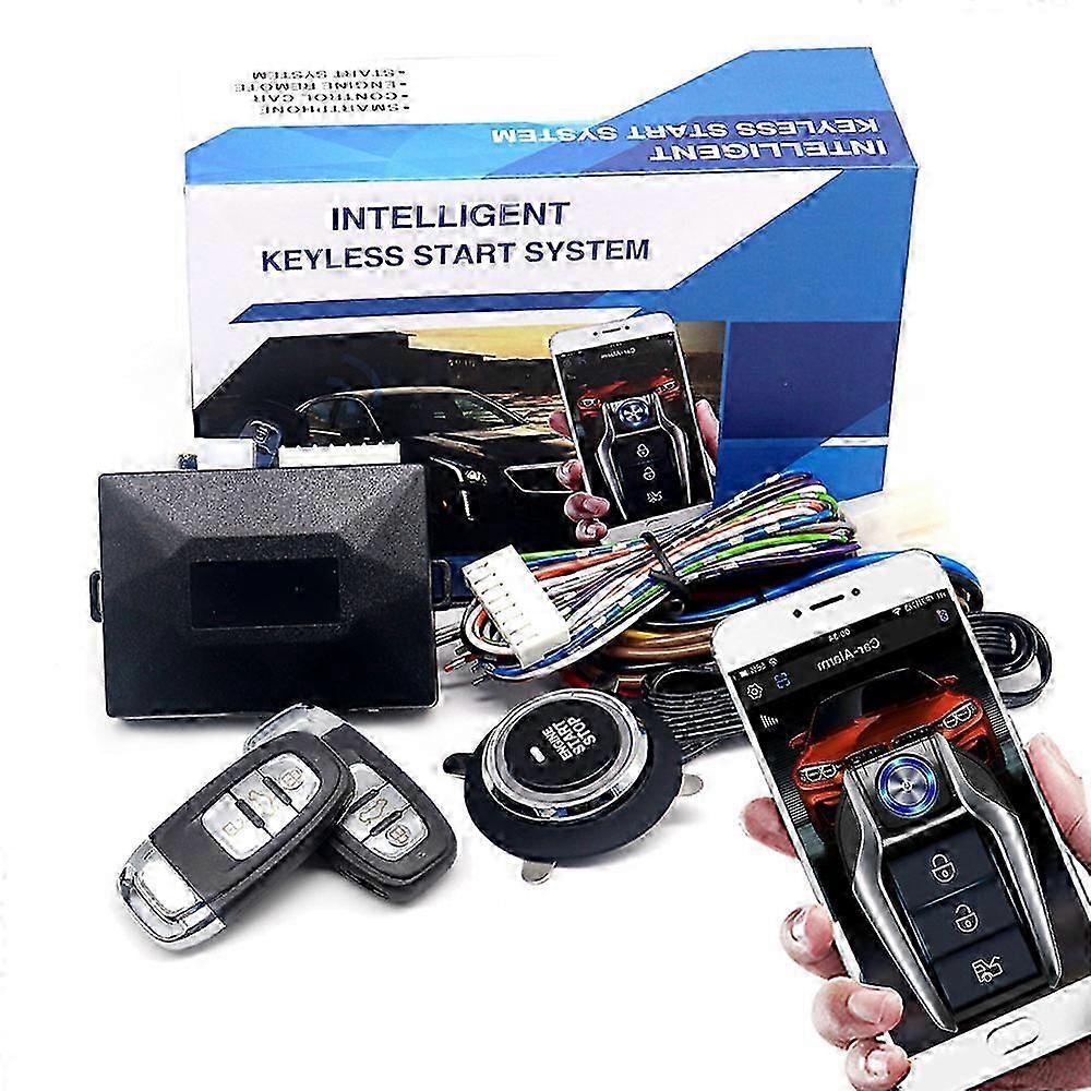 Universal Car Alarm Autostart Push Button Start Stop System Remote Start Engine Ignition Kit Keyless Entry Accessories