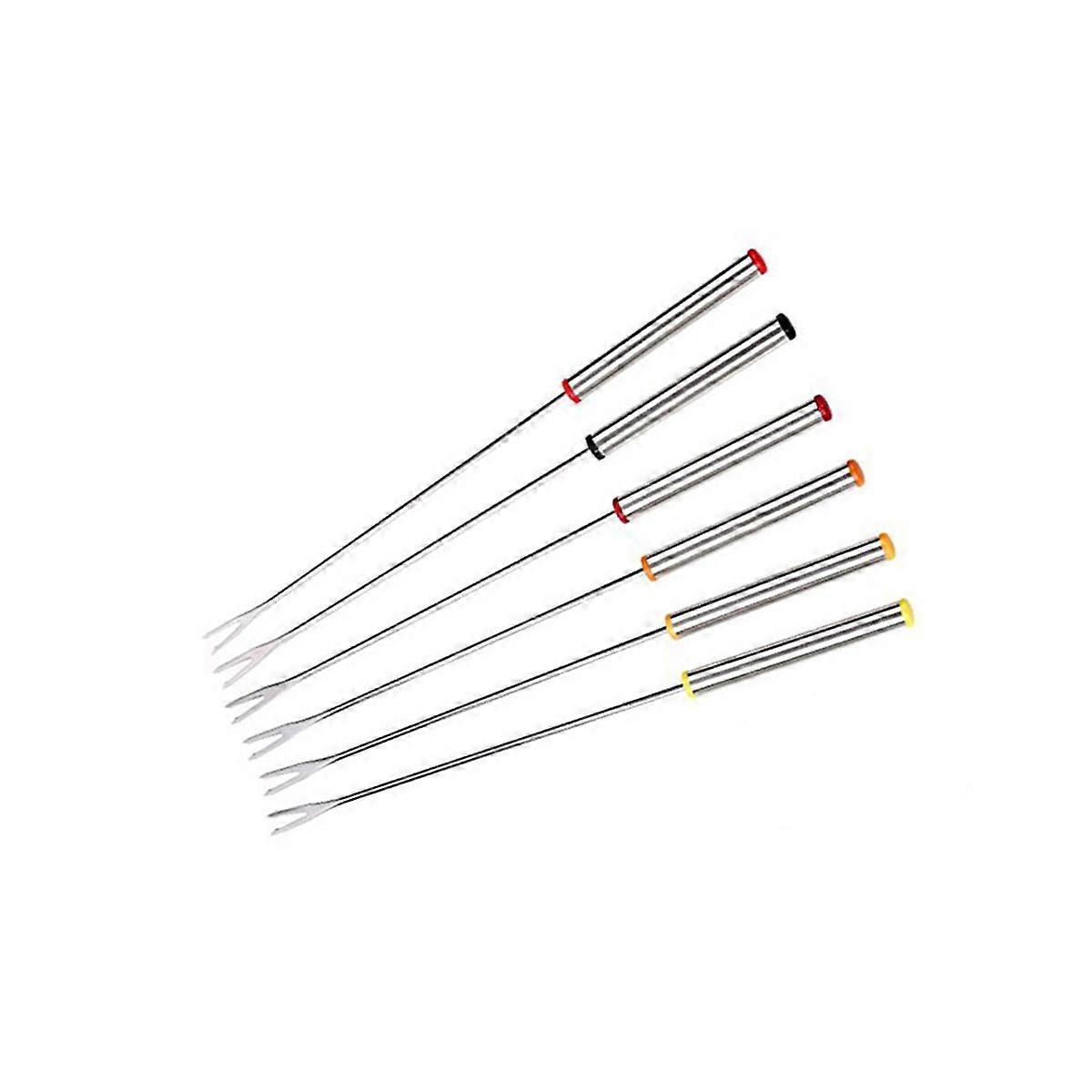 Πιρούνια Oyster Forks Fondue από ανοξείδωτο χάλυβα με ανθεκτική στη θερμότητα λαβή για το κόμμα Fondue τυριών 6Pcs