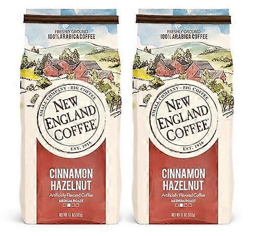New England Coffee Cinnamon Hazelnut Ground Coffee 2 Pack