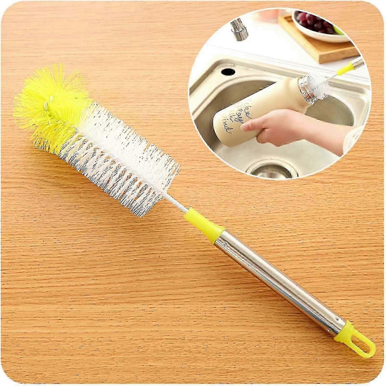 Long Handle Bottle Cup Cleaning Brush Brew Scrubbing Kitchen Cleaner Washer Tool