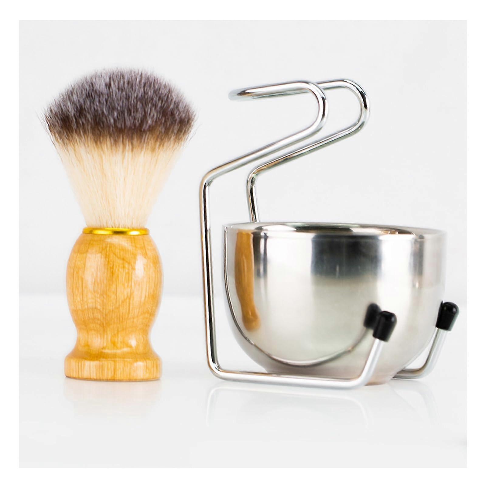 3in1 Wet Razor Set with Vegan Brush, Stand, Bowl – for Beginners Pros