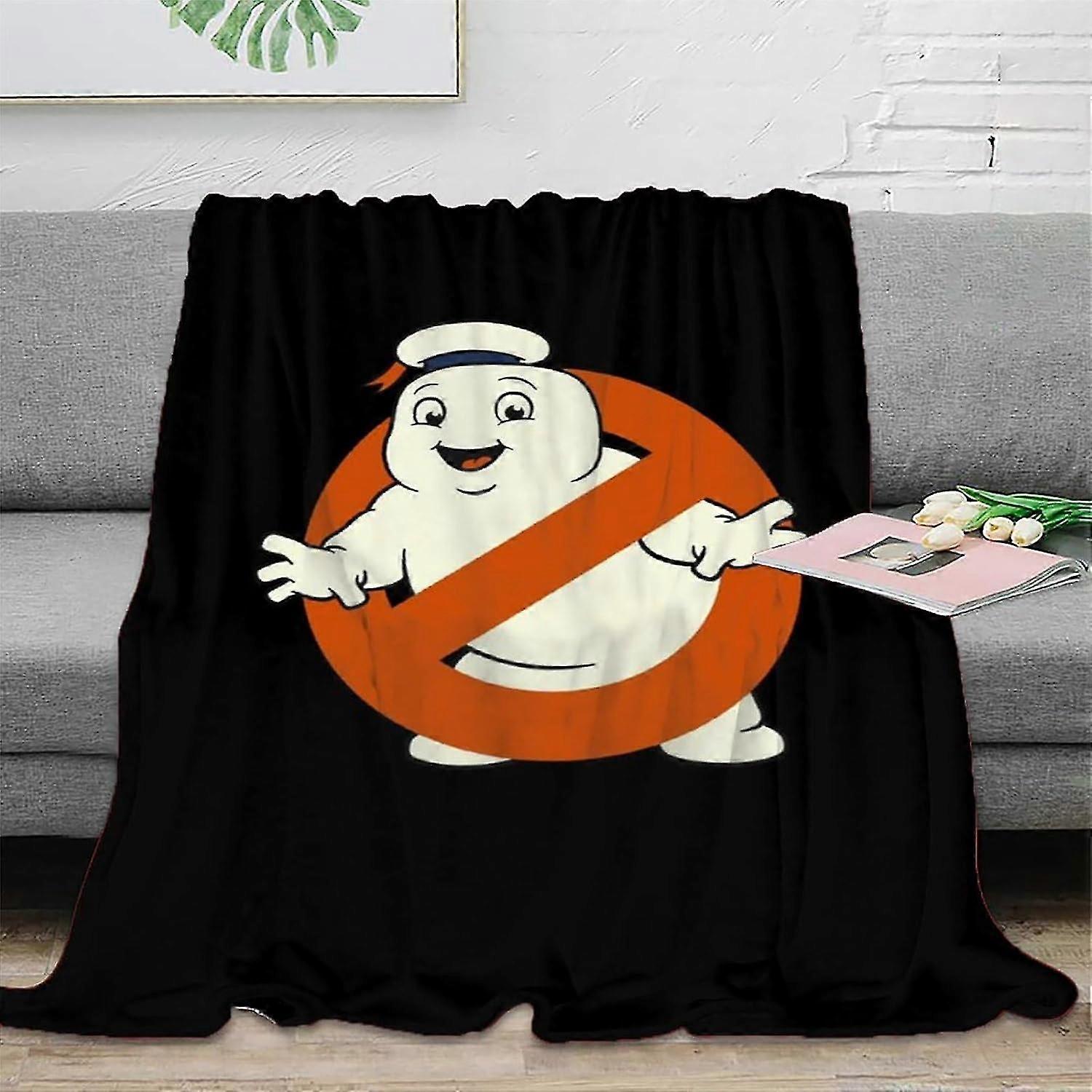 Large 3D Ghostbusters Theme Flannel Fleece Throw Blanket Super Soft Cozy Plush Autumn/Winter Blankets