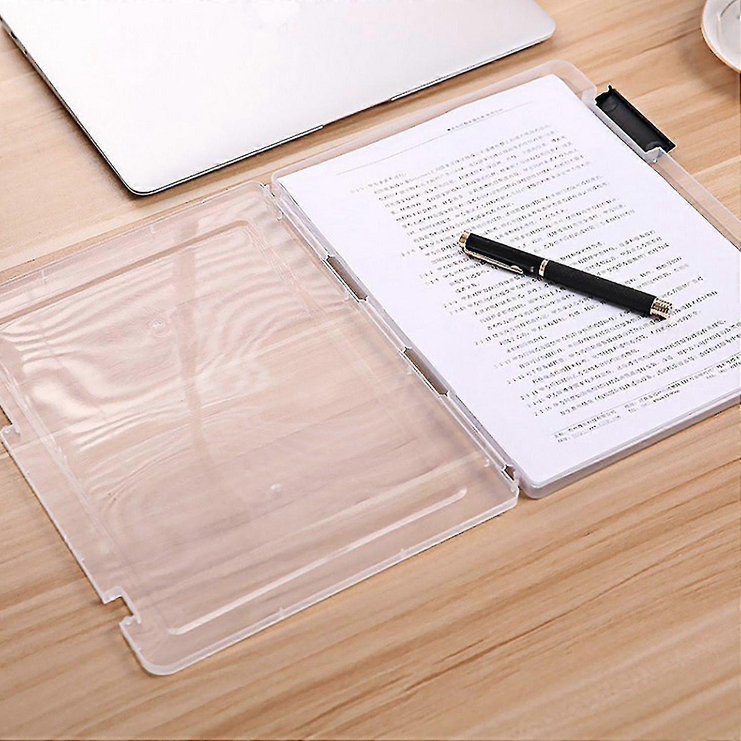 A4 Size Portable Transparent Plastic Document Storage Case