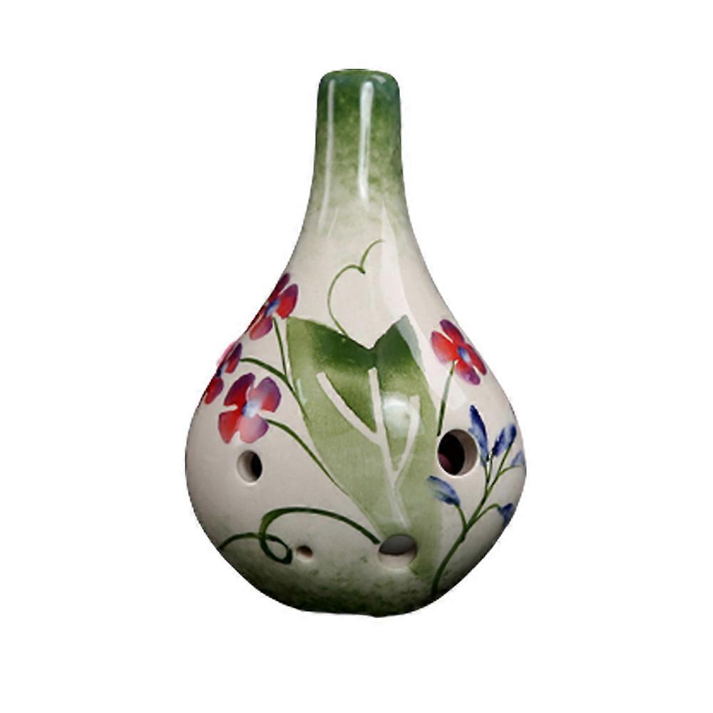 6 Hole Ocarina,Alto C,Glazed Ceramic,Beautiful Design,Gift Idea For Beginner Musician, Easy To Learn-Style 6