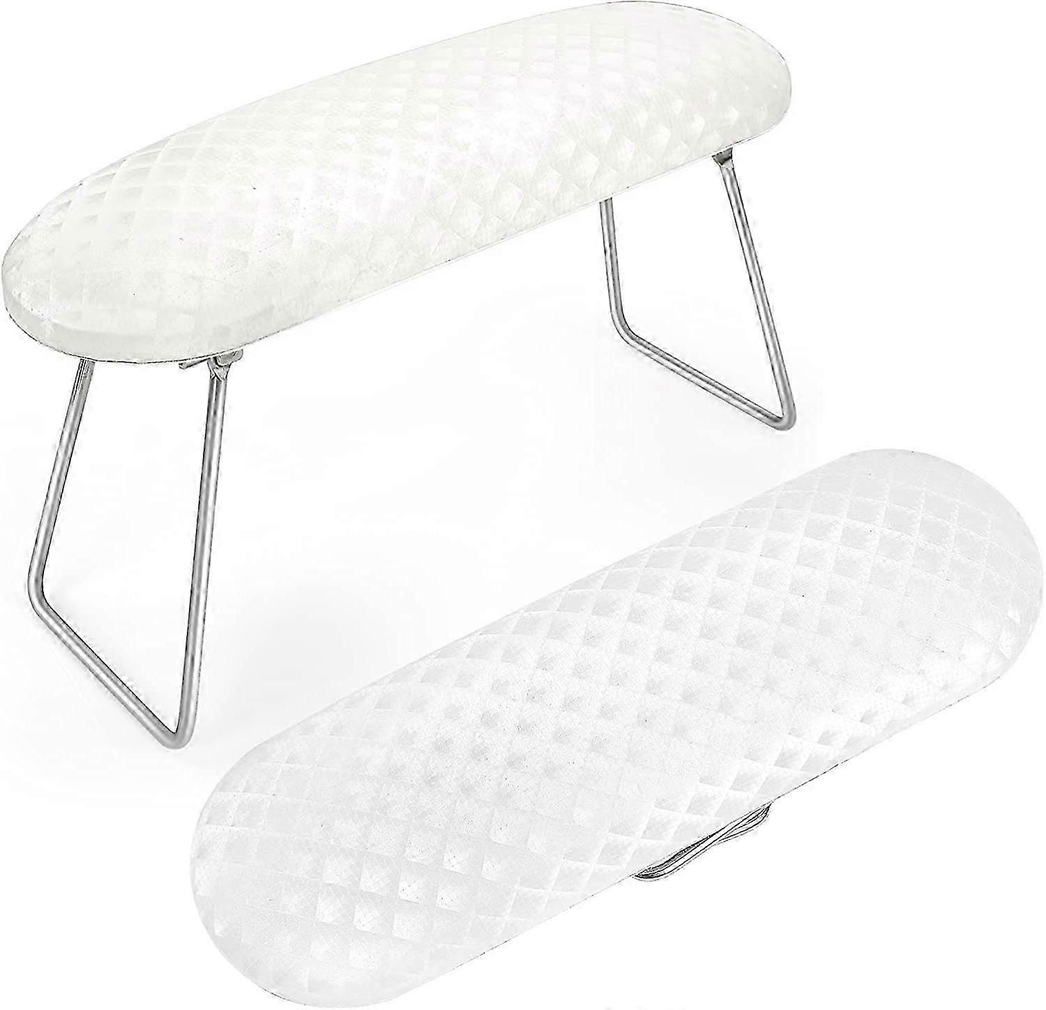 Foldable Manicure Armrest Pillow with Microfiber Leather for Professional Nail Care