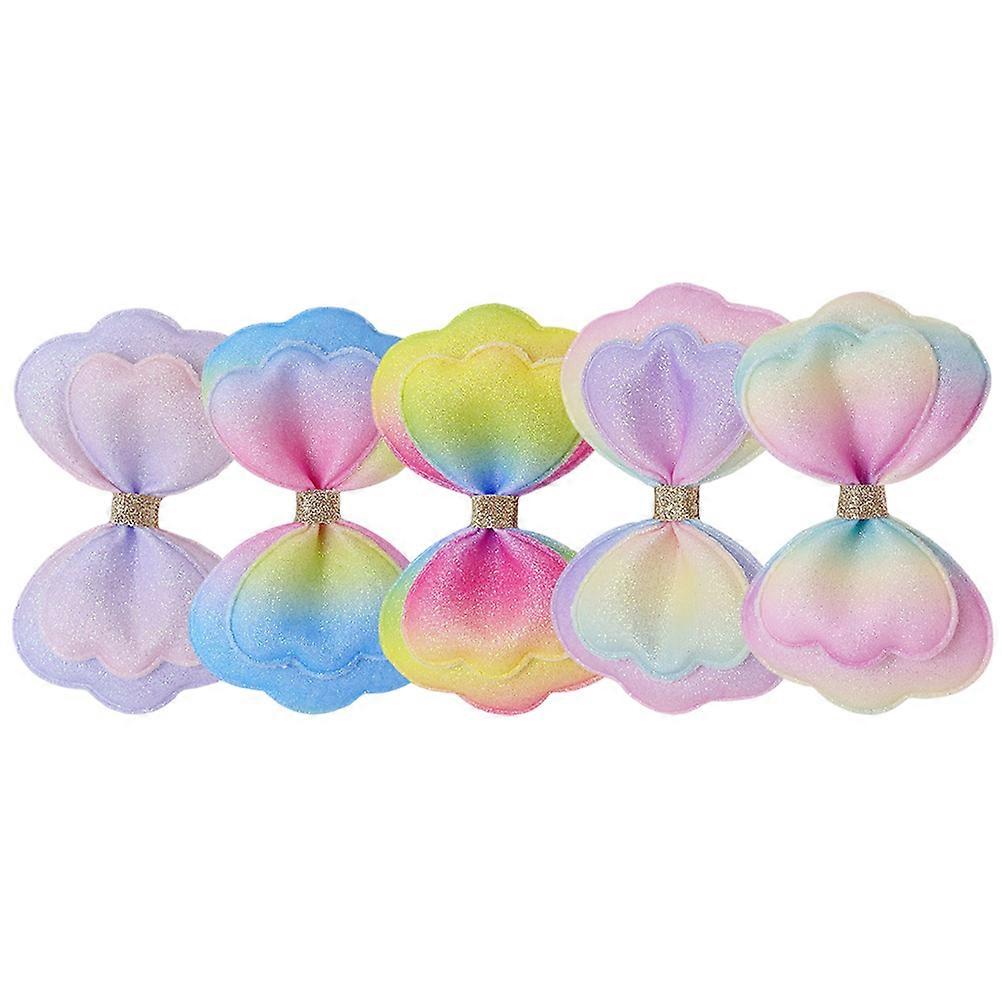 Bow For Diy Crafts Bow Shape Gradient Color Fabric 5Pcs