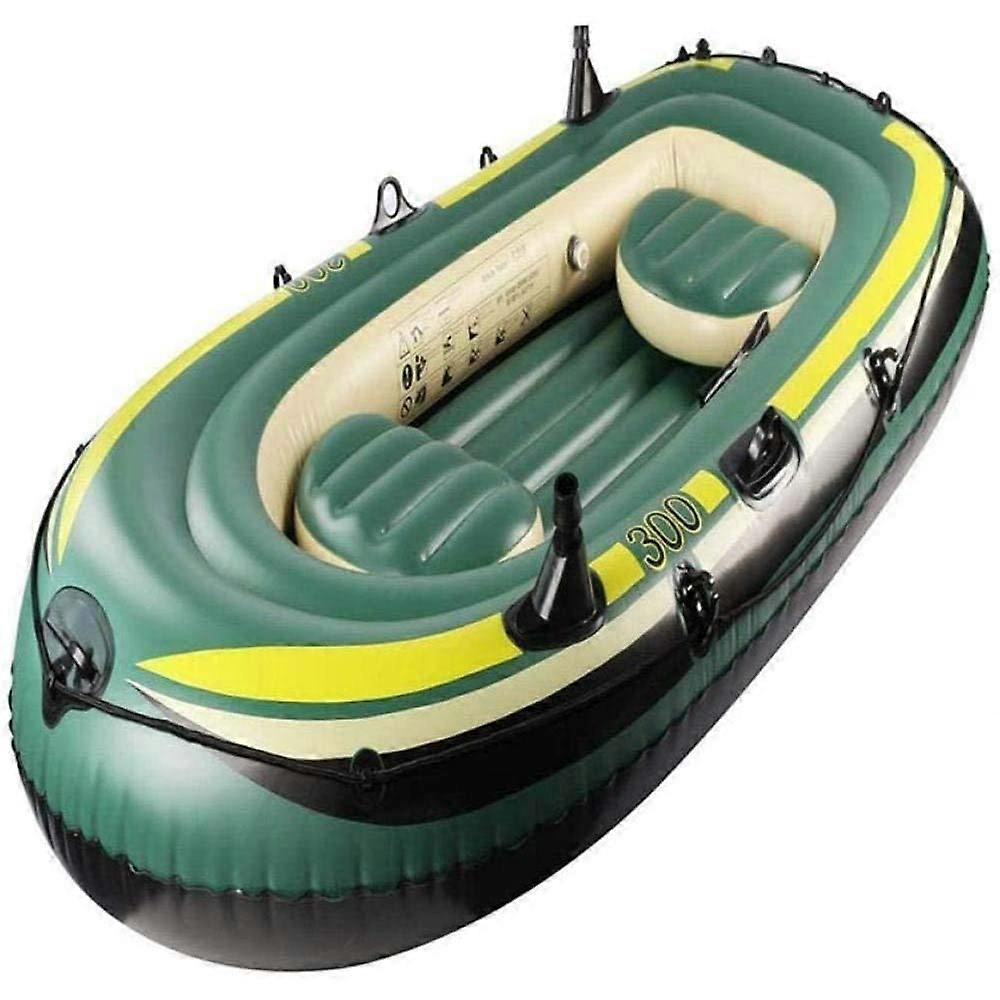 Inflatable Kayak, Inflatable Kayak 3Person Inflatable Boat Set, Kayak Canoe Set, Thickened Foldable WearResistant Fishing Boat