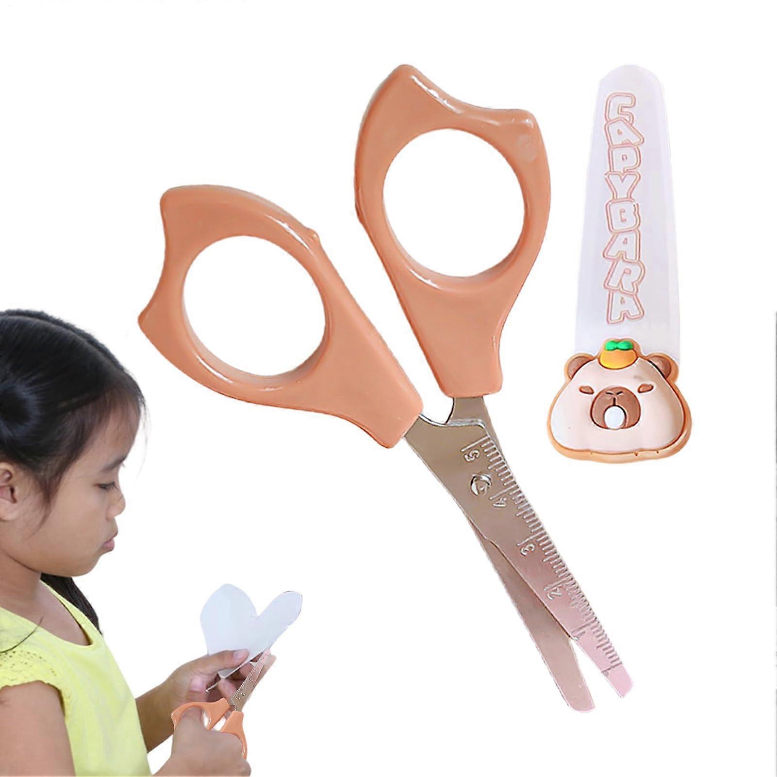 Cute Scissors, Children's Scissors Cartoon Capybara Rounds Kindergarten Scissors