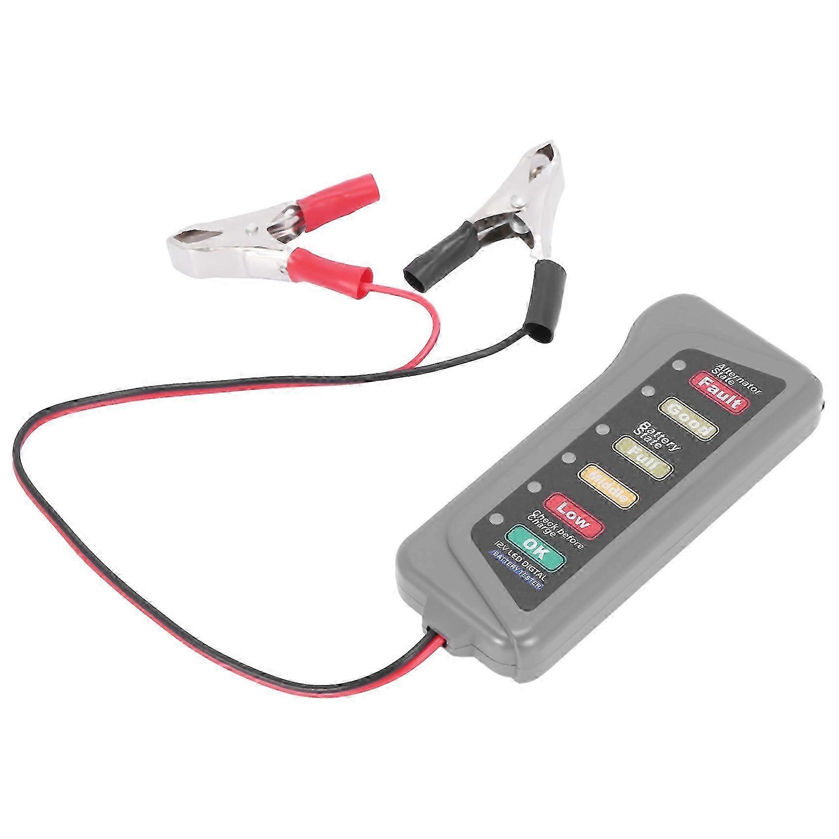 12V Car Battery & Alternator Tester - Test Battery Condition & Alternator Charging (LED indication) Edition 0708
