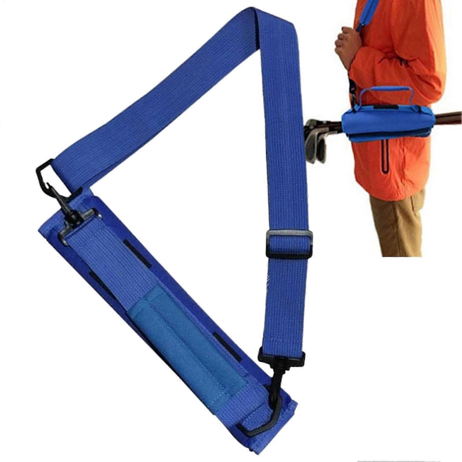 Portable Golf Bag with Case, Golf Club Travel Bag Golf Travel Bag with Ball Bag (Blue)