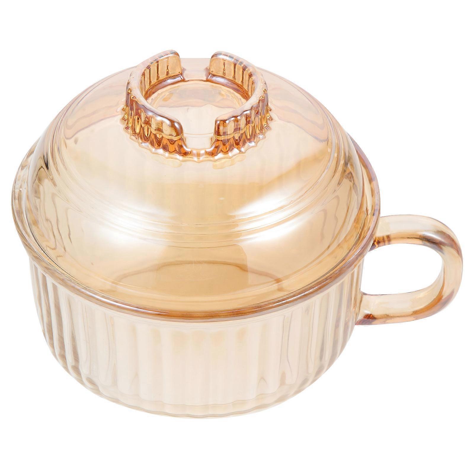 Multifunction Stew Bowl Glass Bowl For Kitchen With Lid Rectangular Easy To Clean 1Set