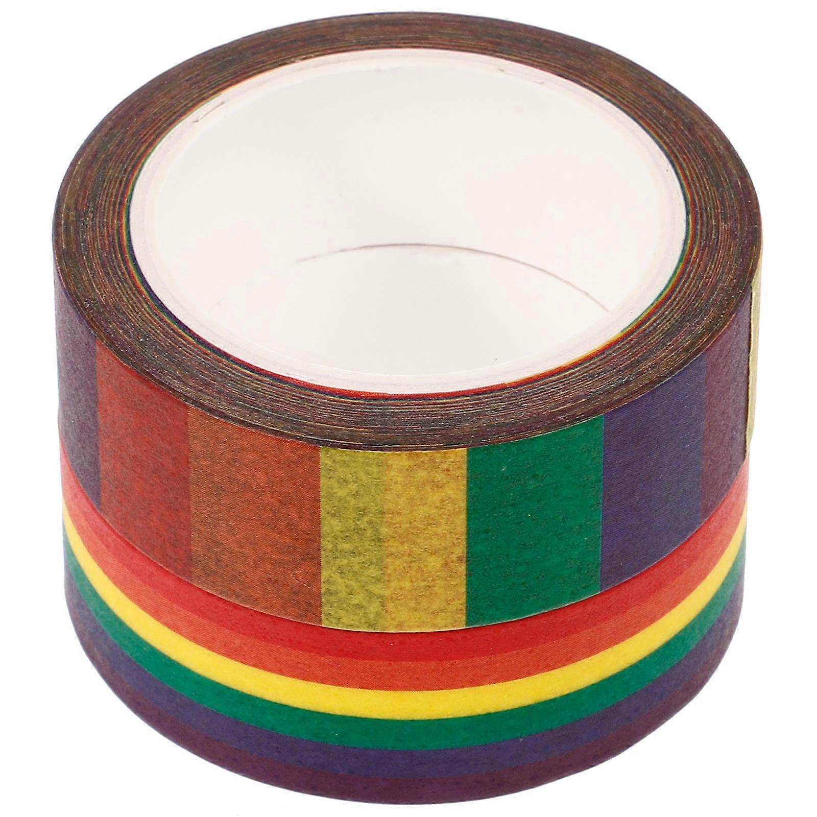 Colored Tape Washi Tape For Journaling Decorative Function 4.50X4.50X1.20CM Roll Shape Crafting 2 Rolls