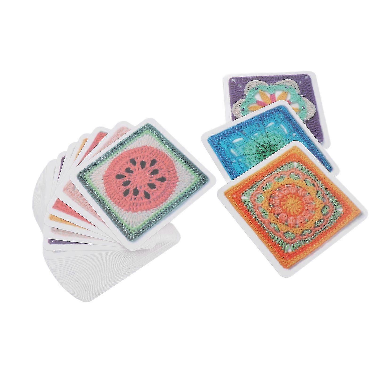 Granny Square Crochet Card Deck - Beginner-Friendly Portable Techniques for Versatile Crochet Squares Gift Set