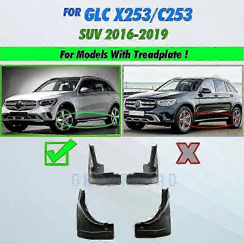 unique Car Mudflaps For Mercedes Benz GLC Class X253 2016-2019 WO/RB Mud Flaps Splash Guards Mudguards Mud Flap Front Rear Fender