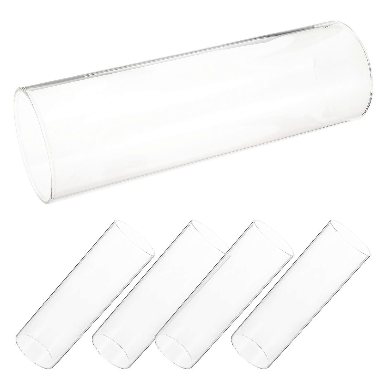 6pcs Cylinder Glass Vase for DIY Simple Transparent Design with Rounded Corners and Smooth Edges