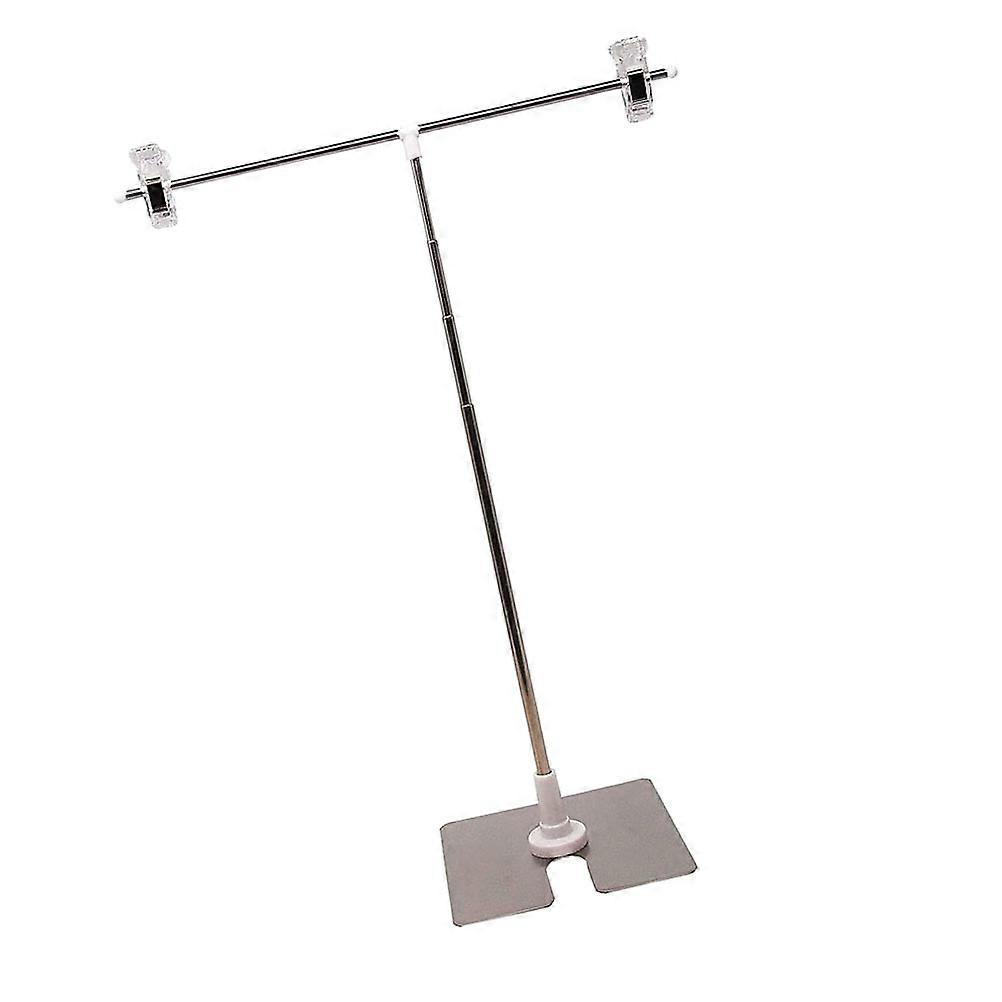 T-Shaped Poster Stand Stainless Steel Display Stand for Storage Use