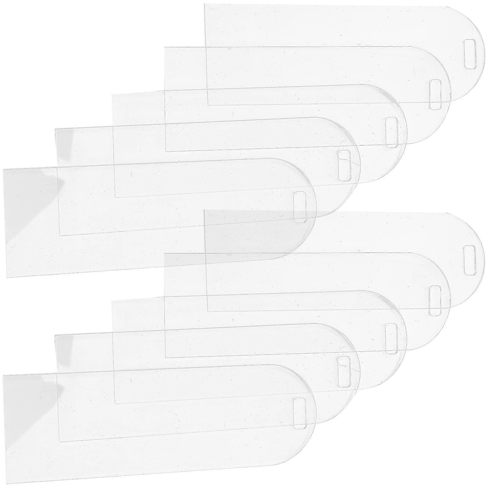 Clear Acrylic Blank Bookmarks for DIY Use 10 Pieces Transparent Bookmark with Hole Design