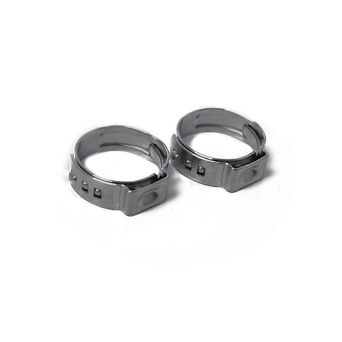 10 Pack Stainless Steel Hose Clamps for Hose Use Sealing Liquid Air or Gases Size 13.716.2mm Silver