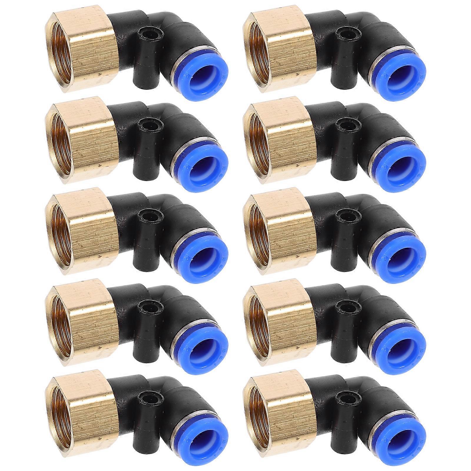 Push To Connect Fittings Pneumatic Quick Fittings 10Pcs Easy Removal 360° Rotation After Installation