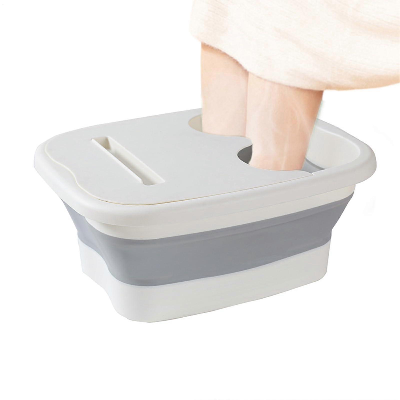 Foldable Foot Wash Basin: Portable Tub, SpaceSaving Soaking Basin for Travel or Camping