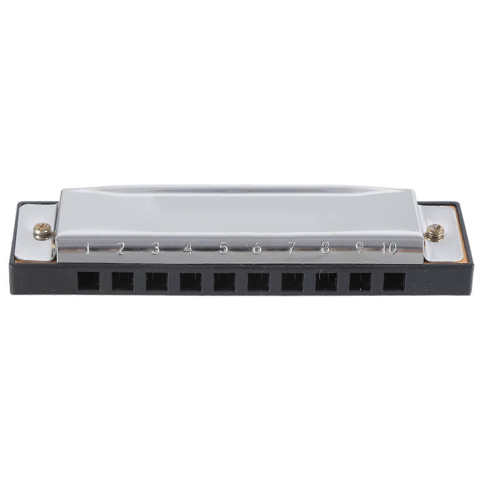 New Swan Harmonica 10 Hole for Key of C for Blues Rock Jazz Folk Harmonicas Silv Multicolor