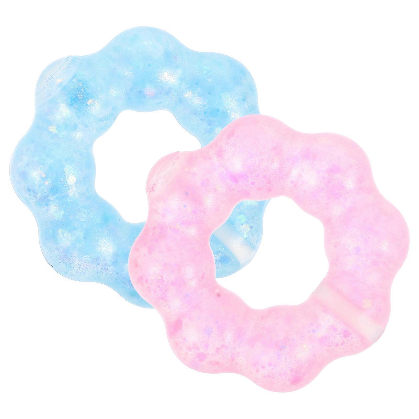 Sensory Texture Toys Elastic Bracelet Toys Pressure Reduction For Daily Life And Party Bright Color PVC 2Pcs