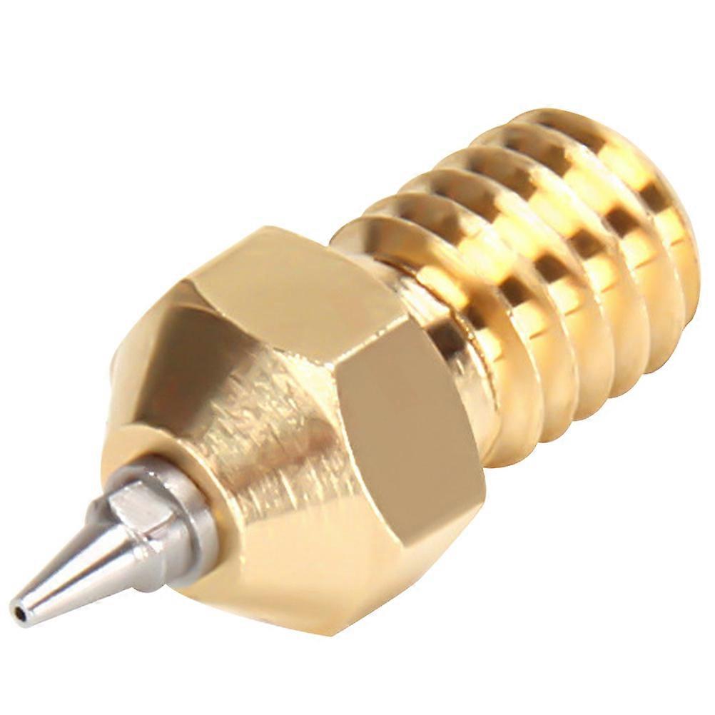 Pointed Nozzle 3D Printer Nozzle Brass Material Flexible Screw-In Design 1Pcs