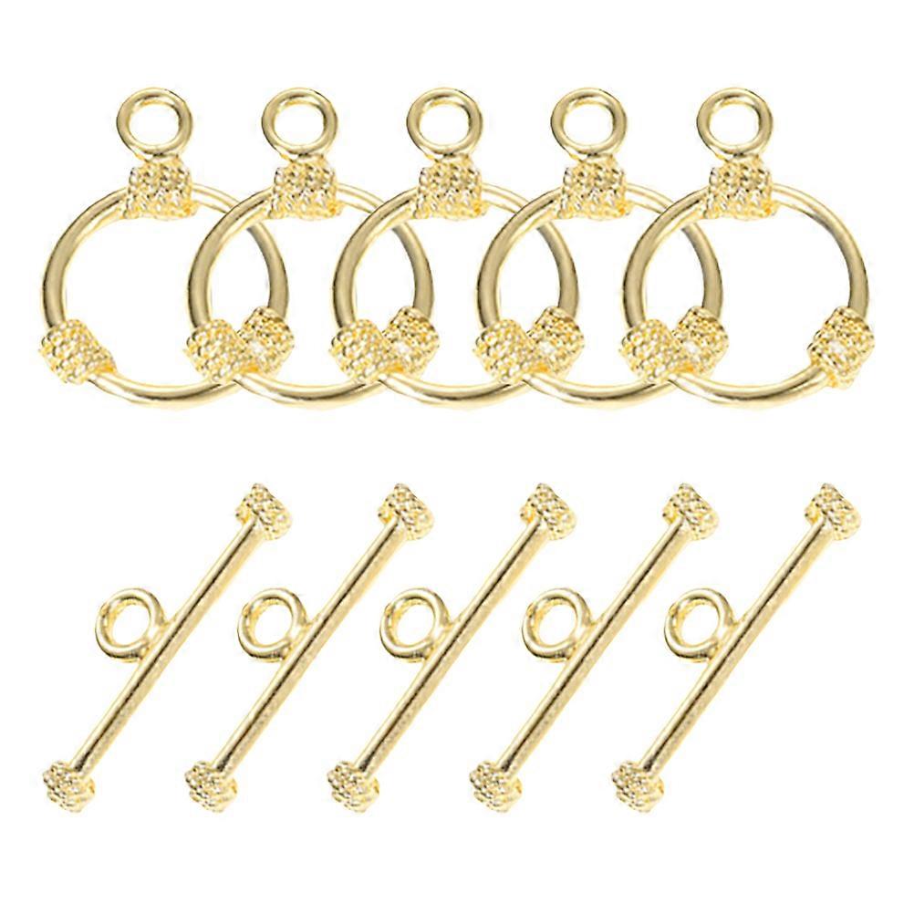 5 Sets Durable Lightweight Toggle Clasps for Jewelry Making – Easy Installation Buckles for Necklaces & Bracelets, Ideal for DIY Craft Enthusiasts