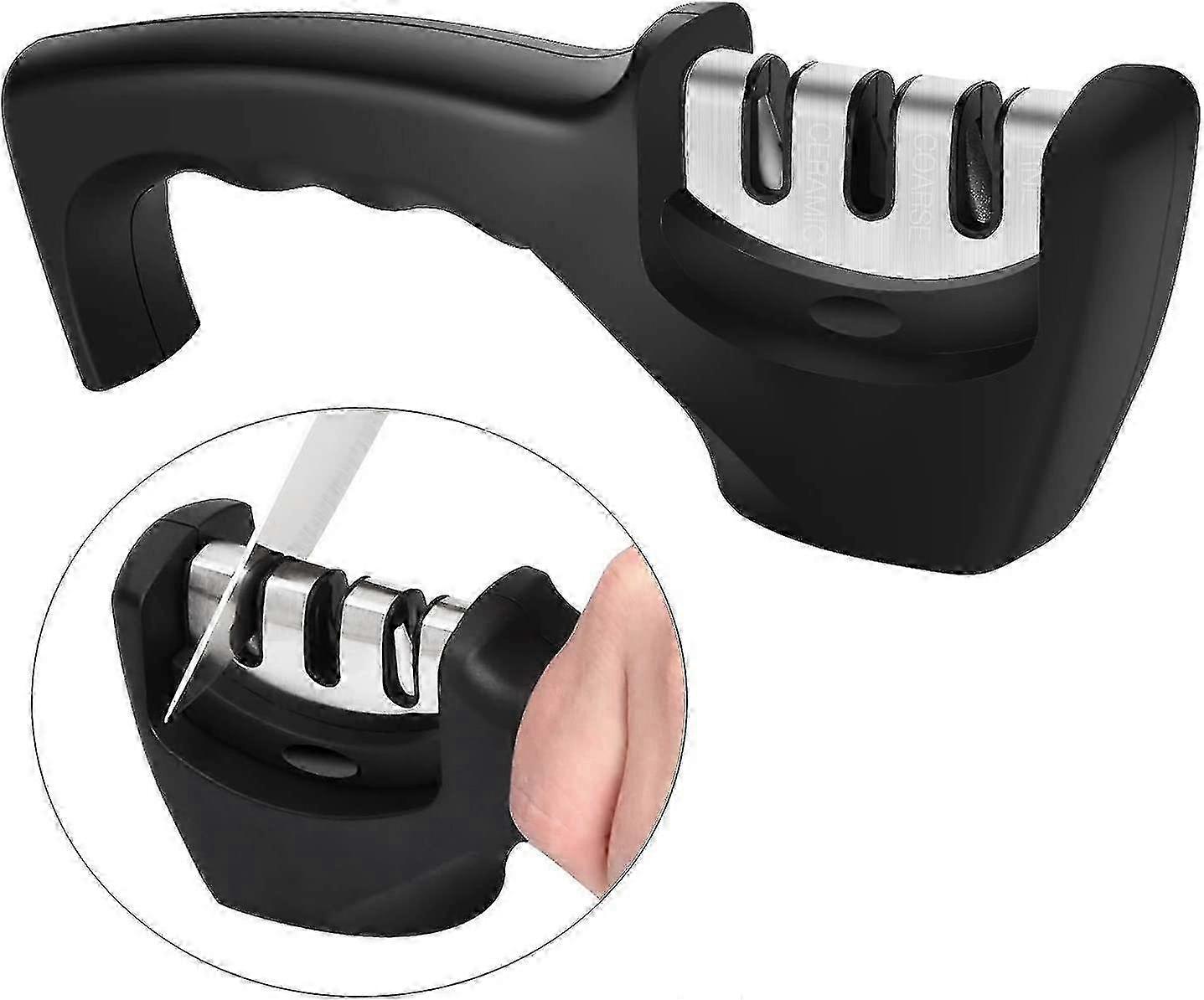 AURA Knife Sharpener - 3-Step Knife Sharpening Tool Helps Repair, Restore And Polish Blades - Quickly, Safely And Easy To Use