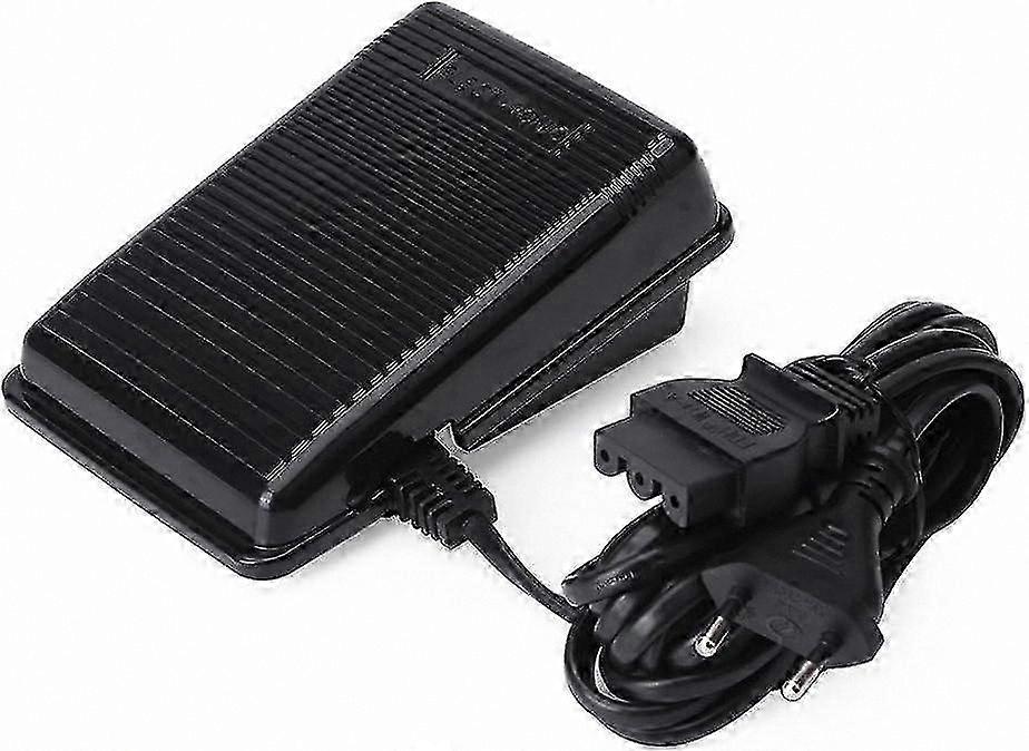 Universal Sewing Machine Foot Pedal with Variable Speed Control, EU Plug, Black Cord for Home Use