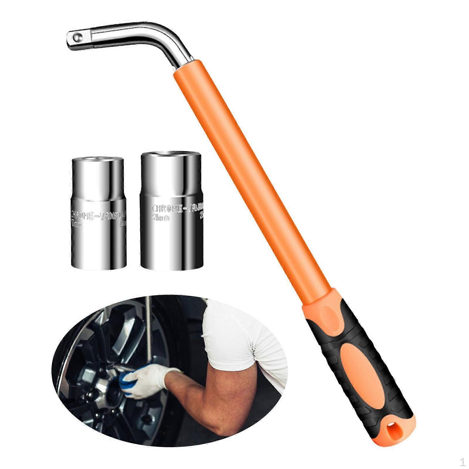 Adjustable Lug Wrench for Wheel Nut Removal, Chrome Vanadium Steel Tool Vehicles