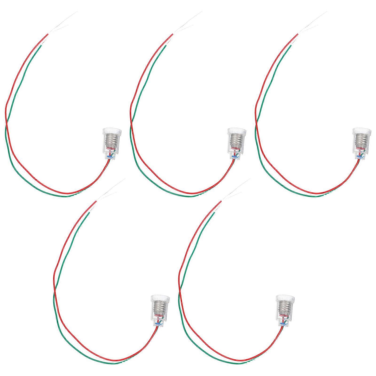 Brass Lamp Socket High Conductivity Light Bulb Holder For Home Office Easy Installation 5Pcs