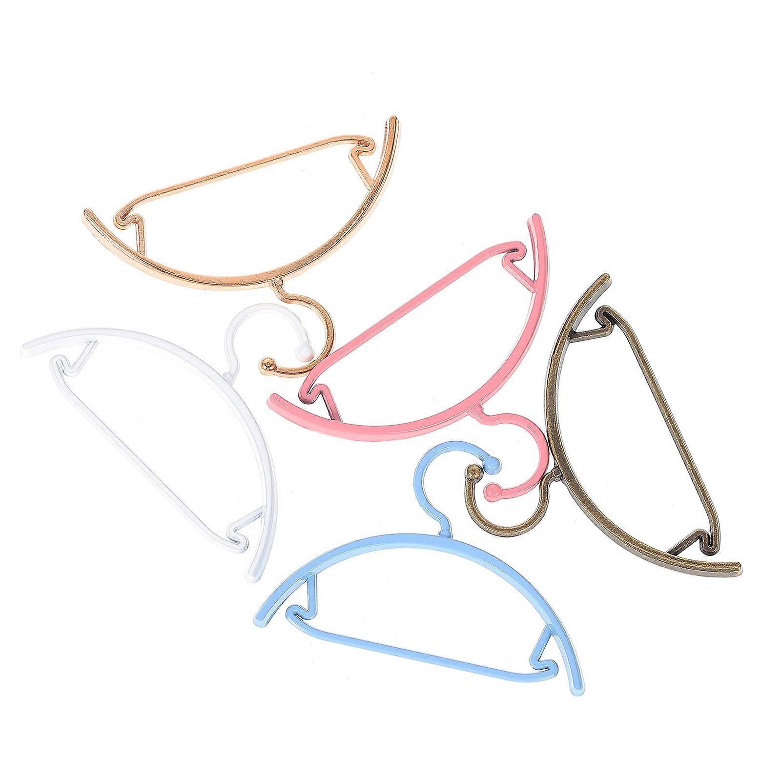 Mini Doll Clothes Hanger 25Pcs Assorted Color Zinc Alloy for DIY Use
