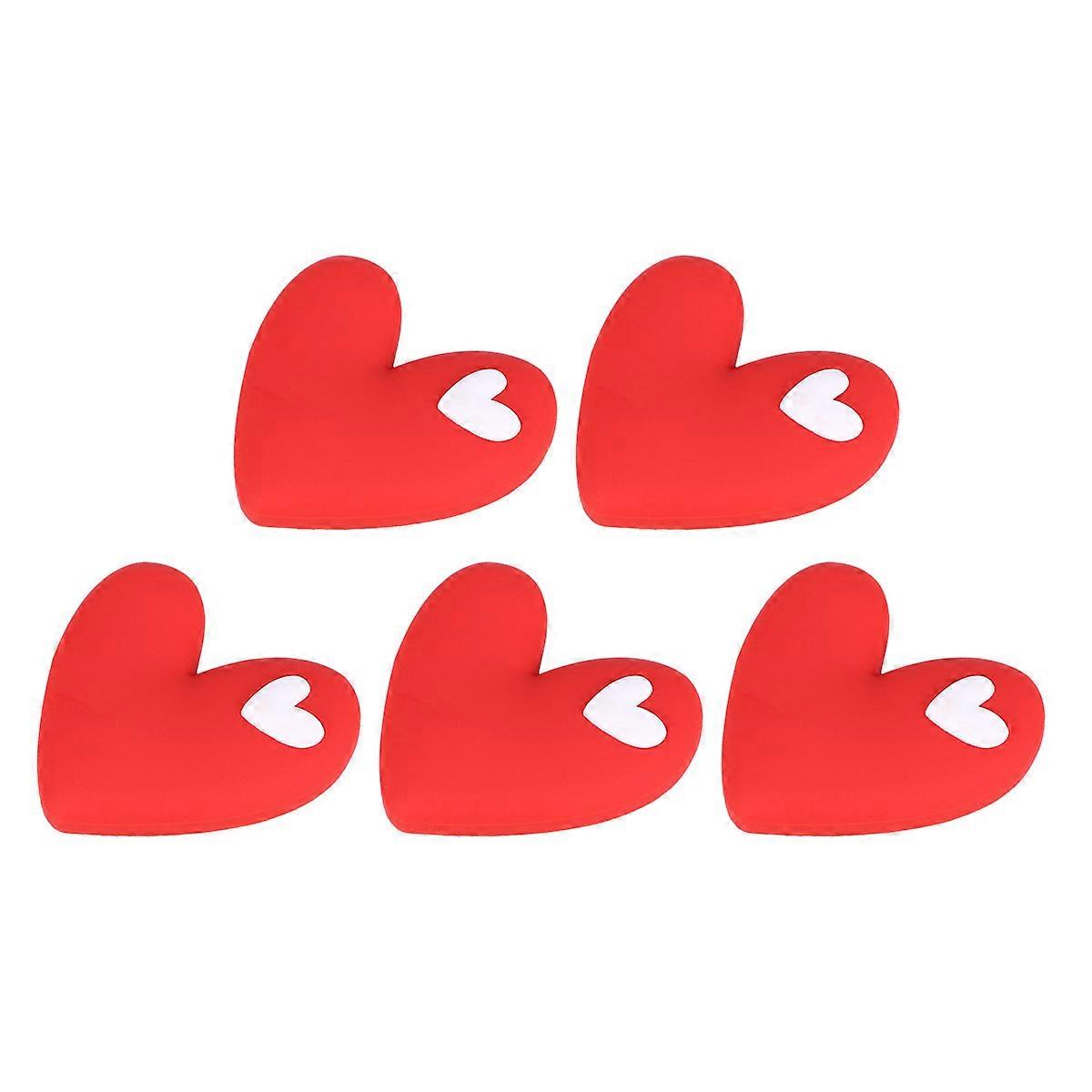 Creative Refrigerator Magnets 5Pcs Heart Shape Teaching Appliance Office Notes Functional Magnets