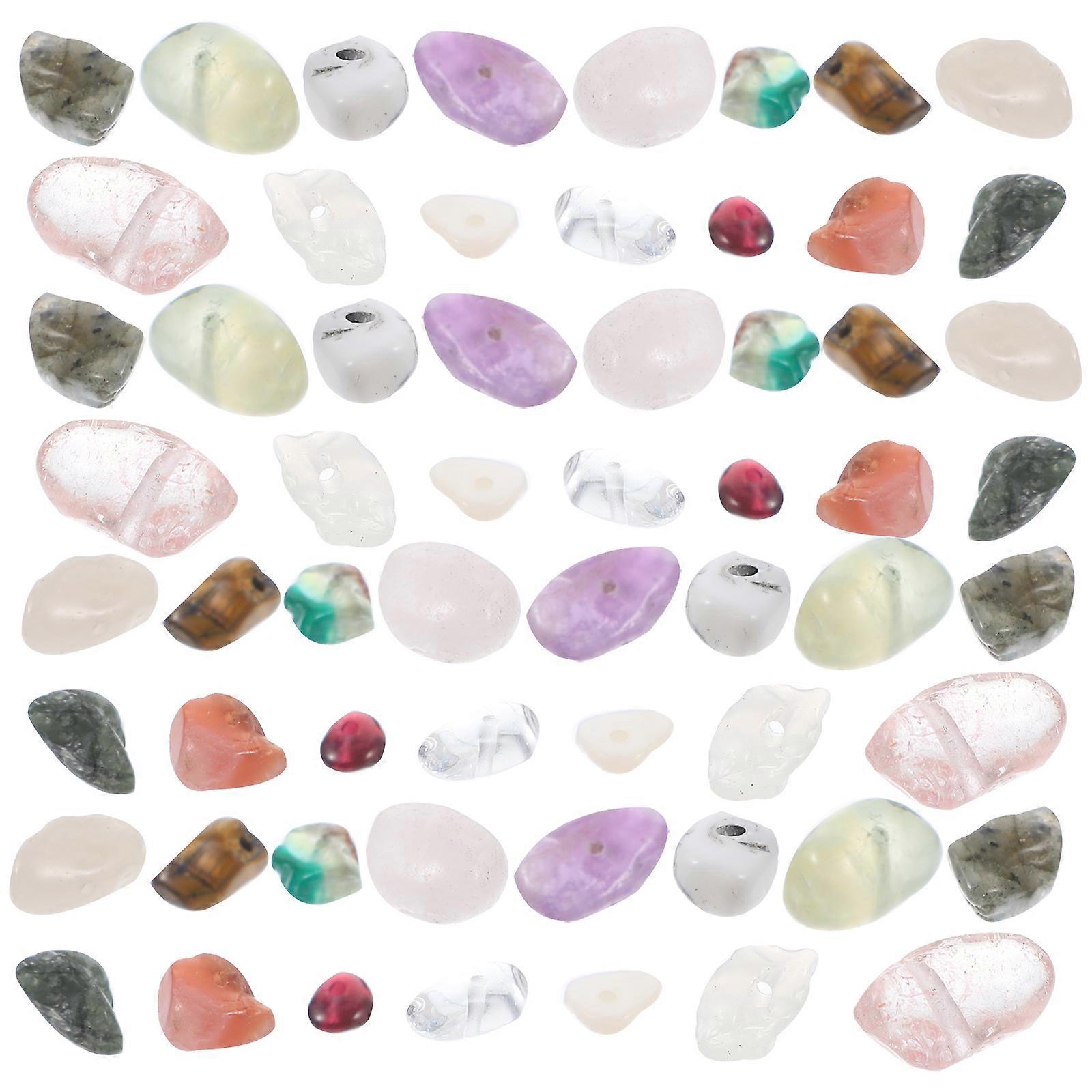 Handcraft Beads Diy Crafts Making Beads Multi-Color Combination For Bracelets Natural Stone Material 17.3X10cm 1 Box